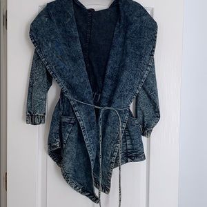 Acid wash denim jacket